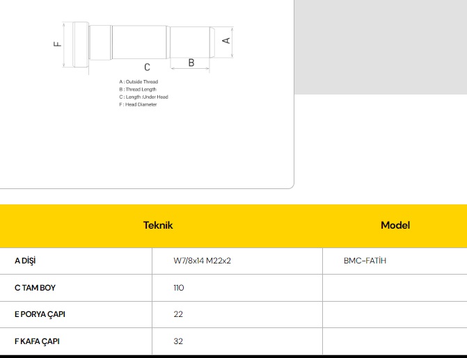 BİJON BMC 140 ARKA SAĞ